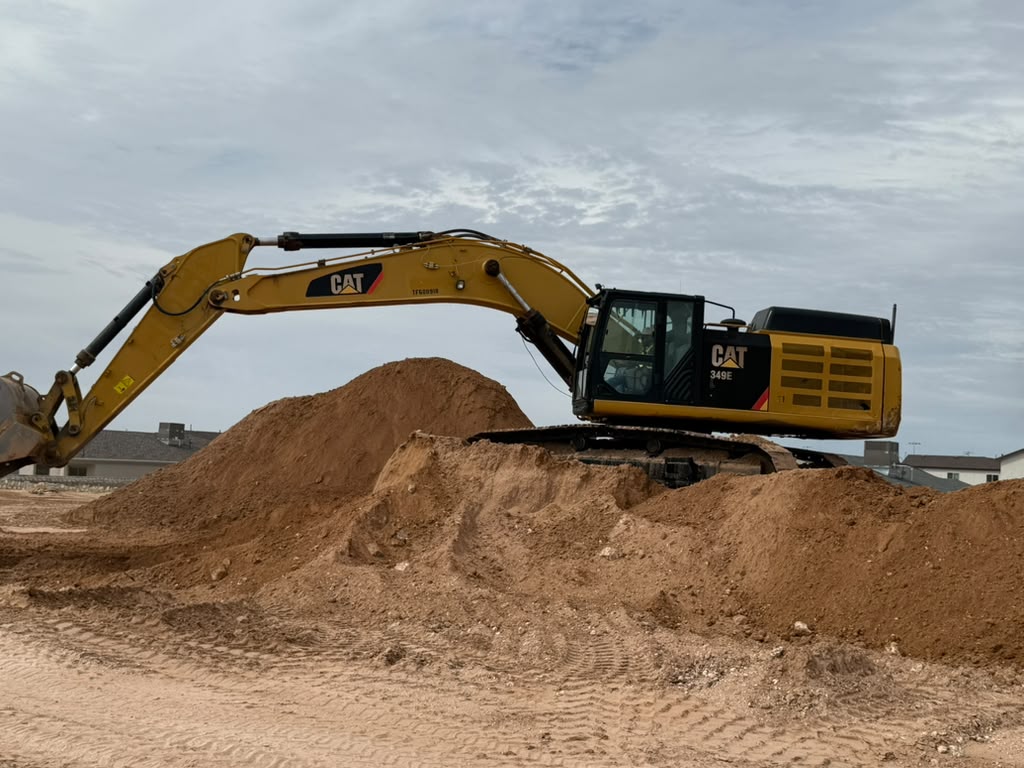 CAT 349E excavator on the job